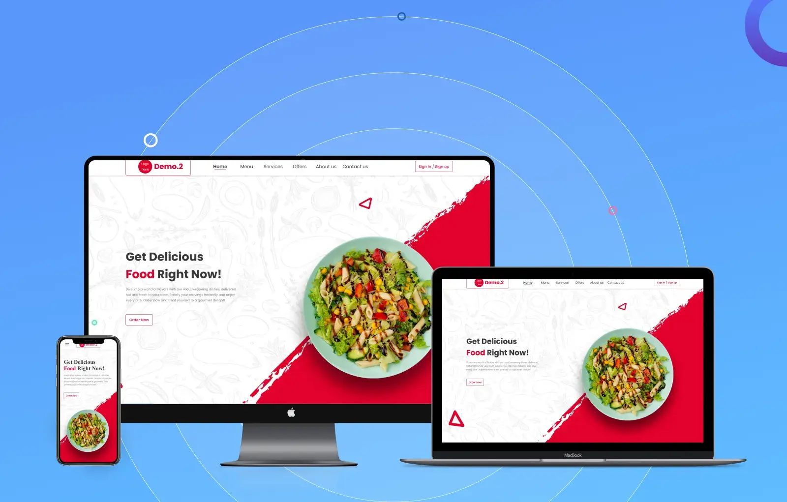 Restaurant management and food delivery platform interface