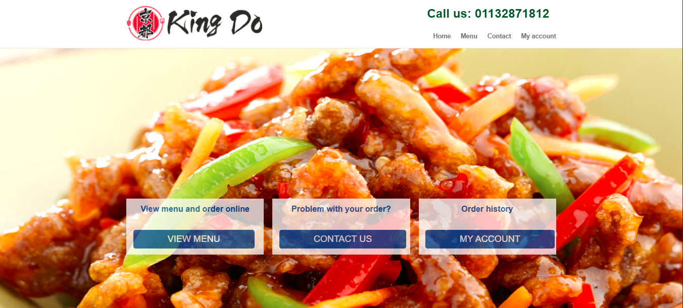 King Do Chinese takeaway online ordering platform